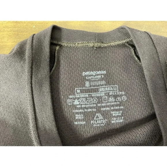 Patagonia Brown Long Sleeve CAPILENE 3 Polartec Midweight Layer Shirt Sz M - Picture 3 of 6